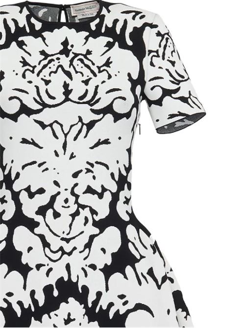 Short dress with jacquard effect Alexander McQueen | 791085Q1A9U1104